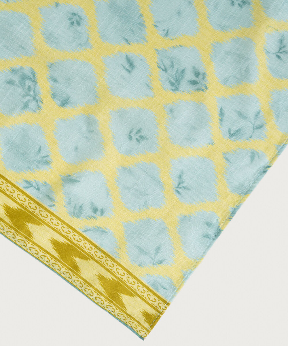 Light Khaddar Printed Yellow Dupatta