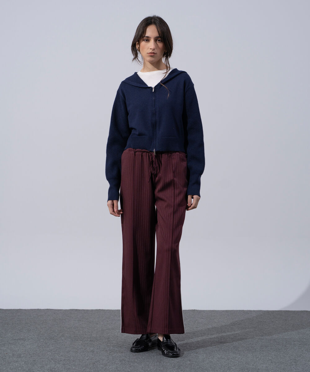 Women's Western Wear Merlot Polyester Pull-On Drawstring Trousers