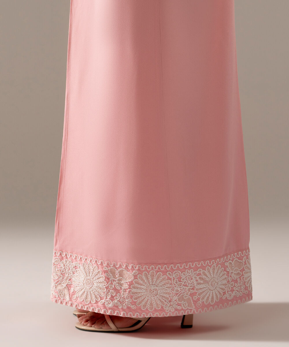 Women's RTW Viscose Marina Solid Pink Flared Pants