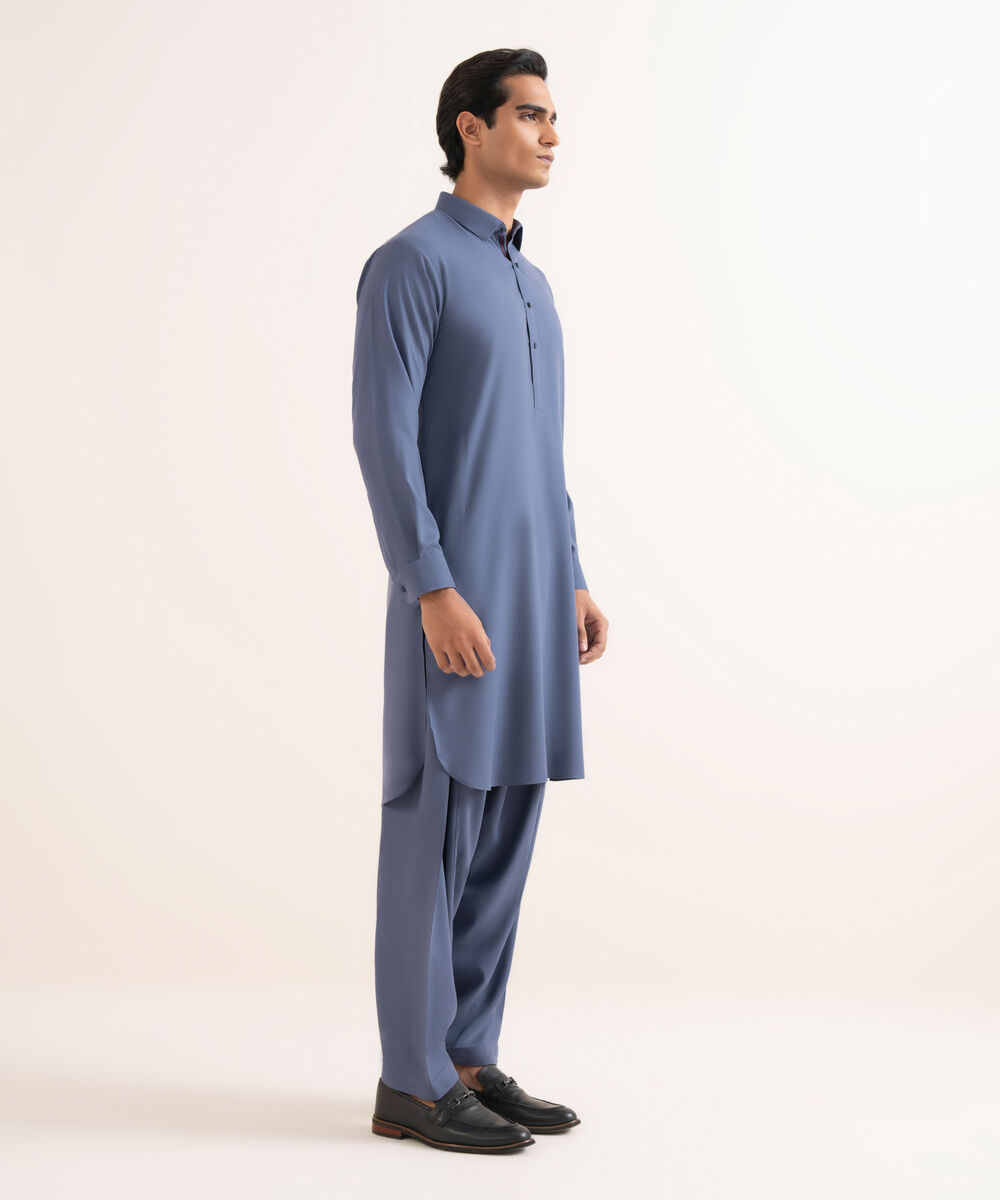 Men's Stitched Premium Wash & Wear Grey Suit