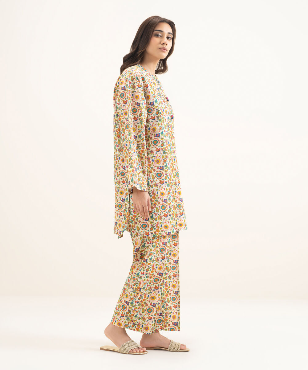 Women's RTW Cambric Printed Multi Straight Shirt