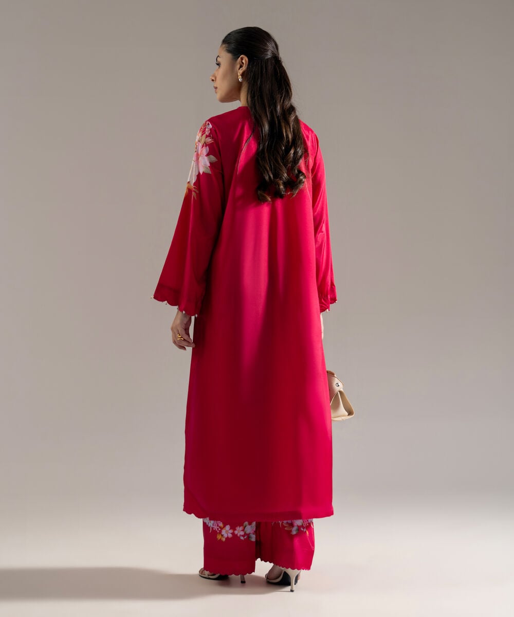 Women's RTW Printed Pink Blended Grip 2 Piece Suit