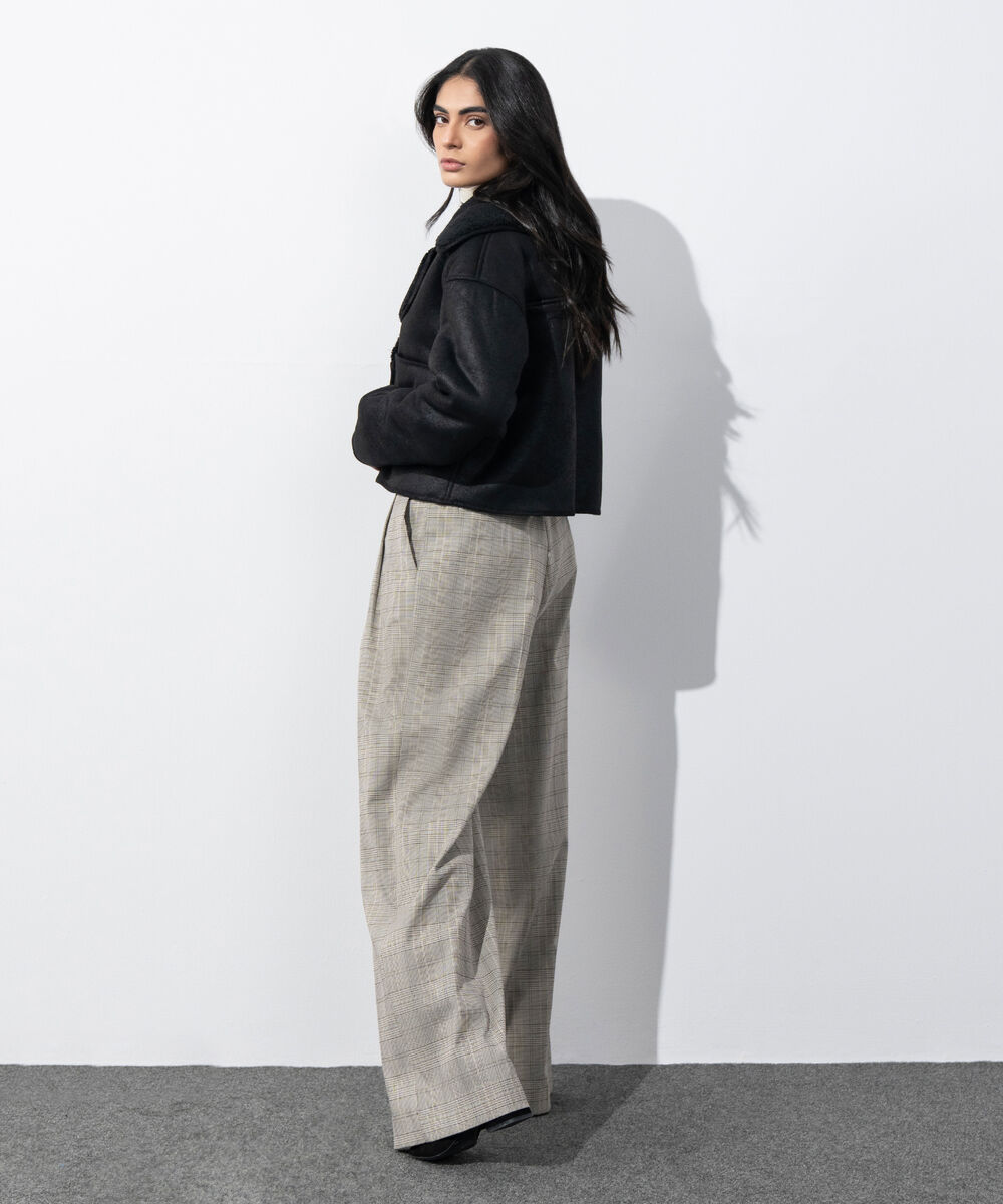 Women's Western Wear Black Reversible Short Jacket