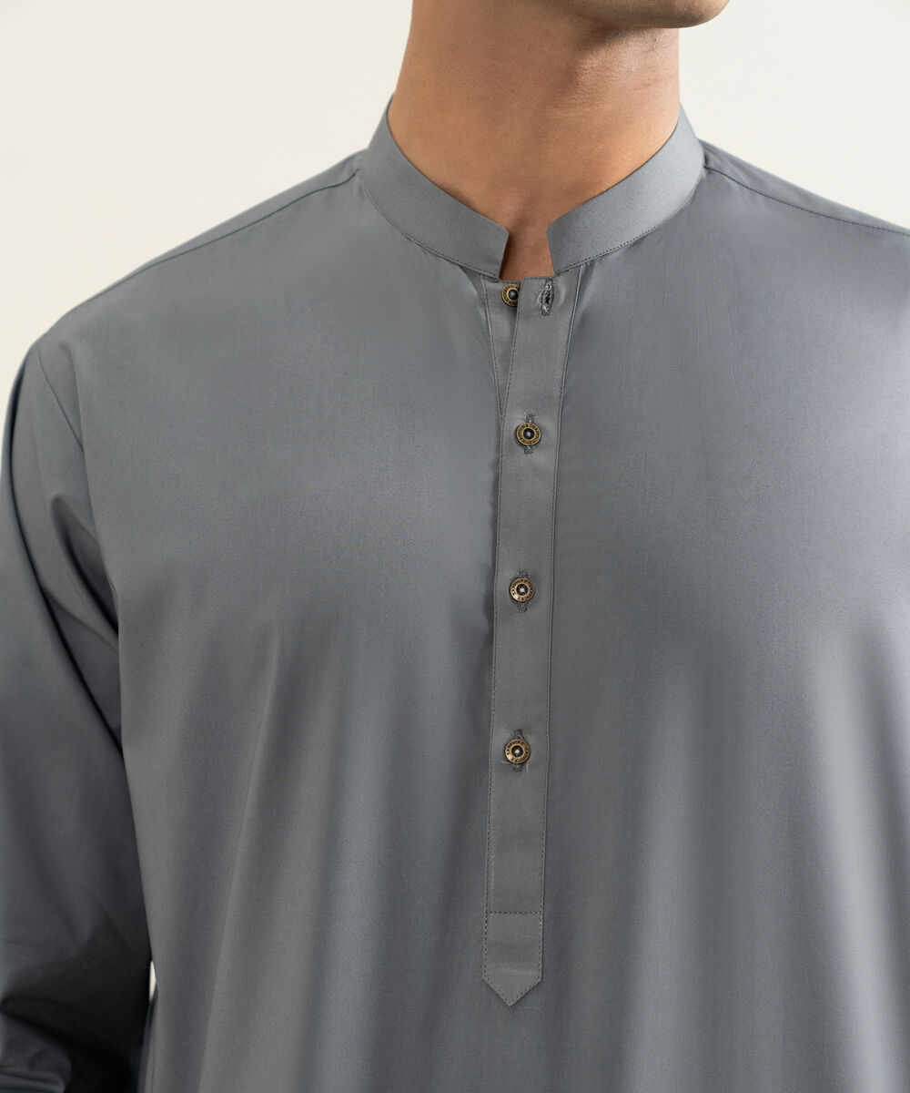 Men's Stitched Grey Kurta Shalwar