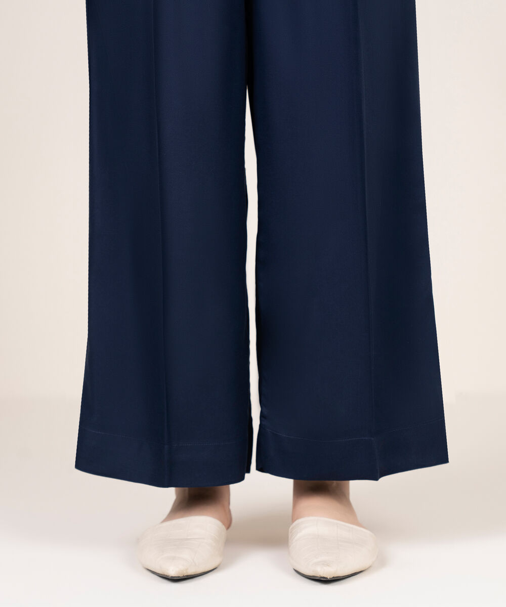 Women's RTW Bedford Solid Blue Culottes