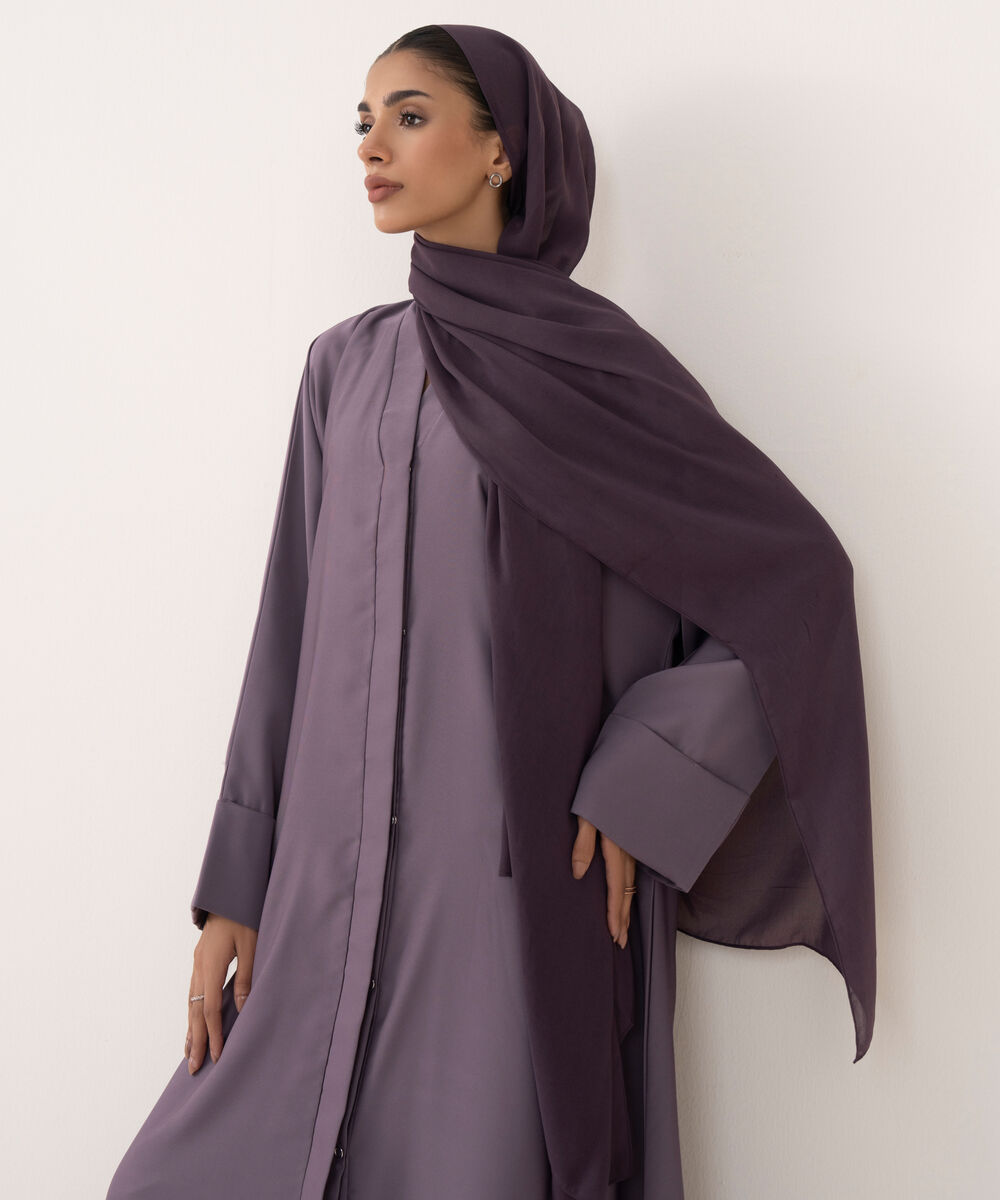 Women's Purple Polyester Hijab