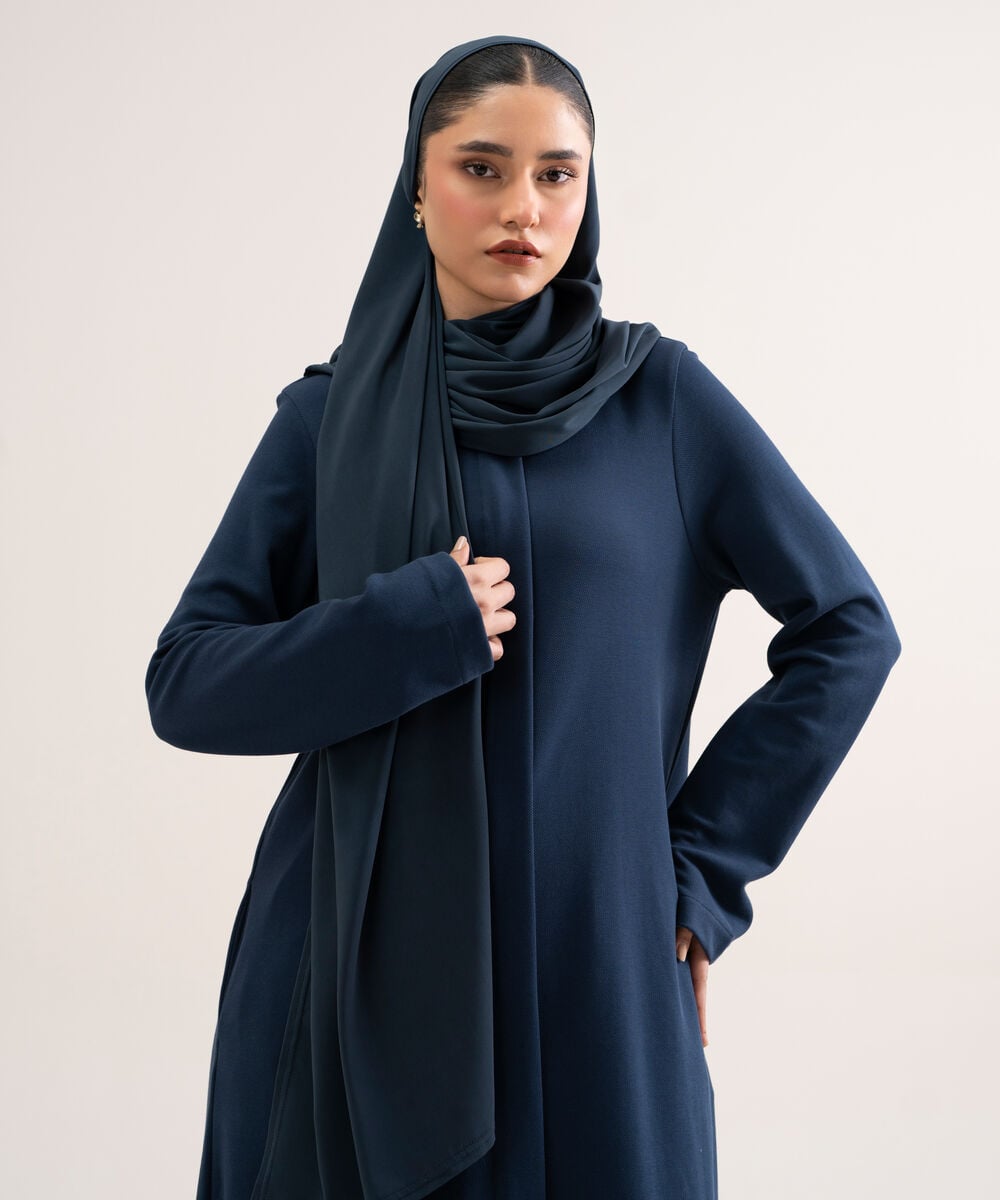 Women's Polyester Blue Hijab