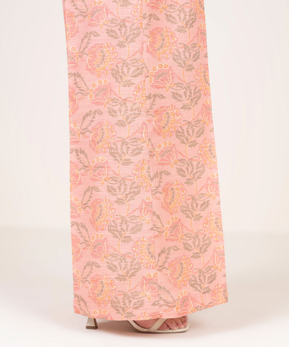 Women's RTW Khaddar Printed Mauve Culottes
