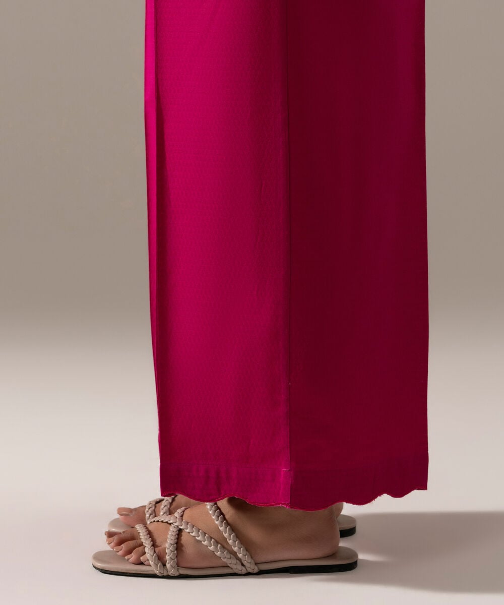 Women's RTW Dobby Solid Pink Culottes