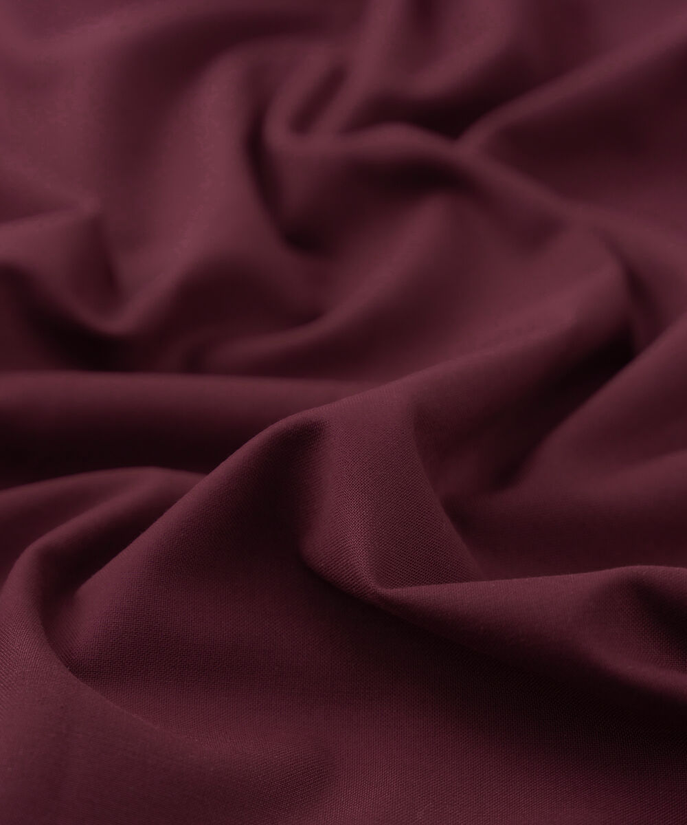 Men's Unstitched Maroon Textured Wash & Wear Suit