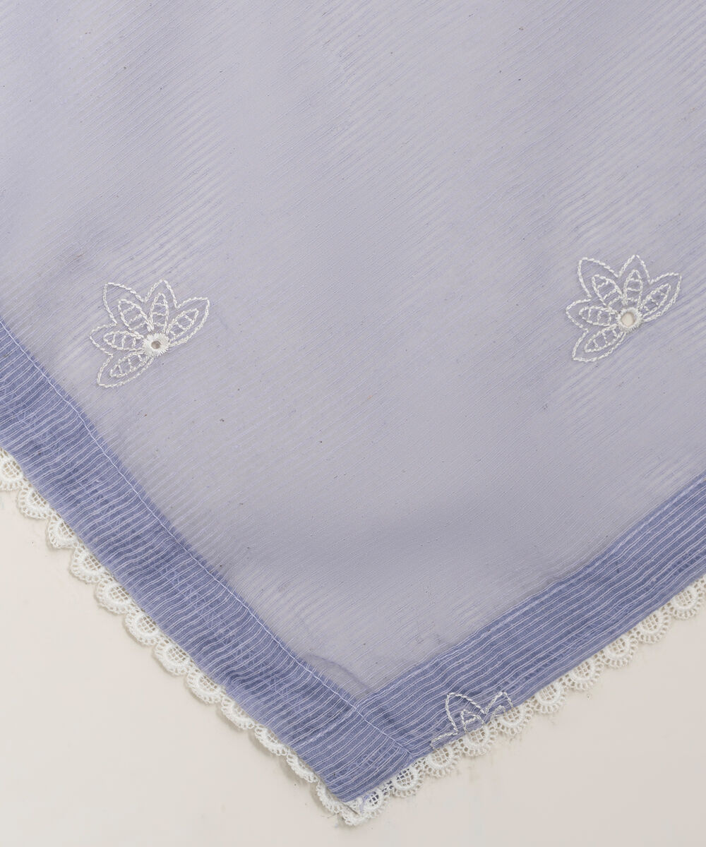 Women's RTW Textured Karandi Embroidered Purple Dupatta