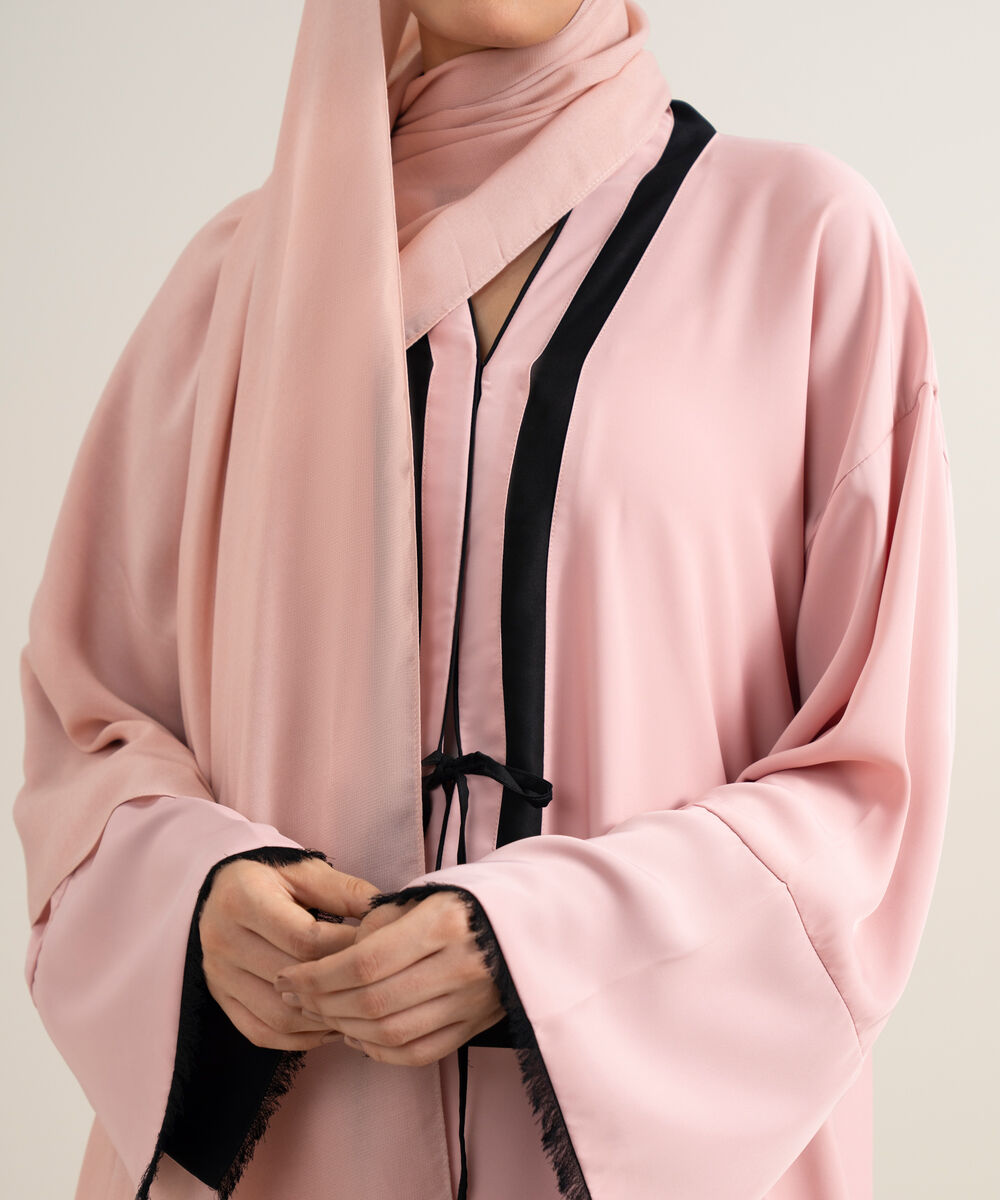 Women's Pink Abaya Set