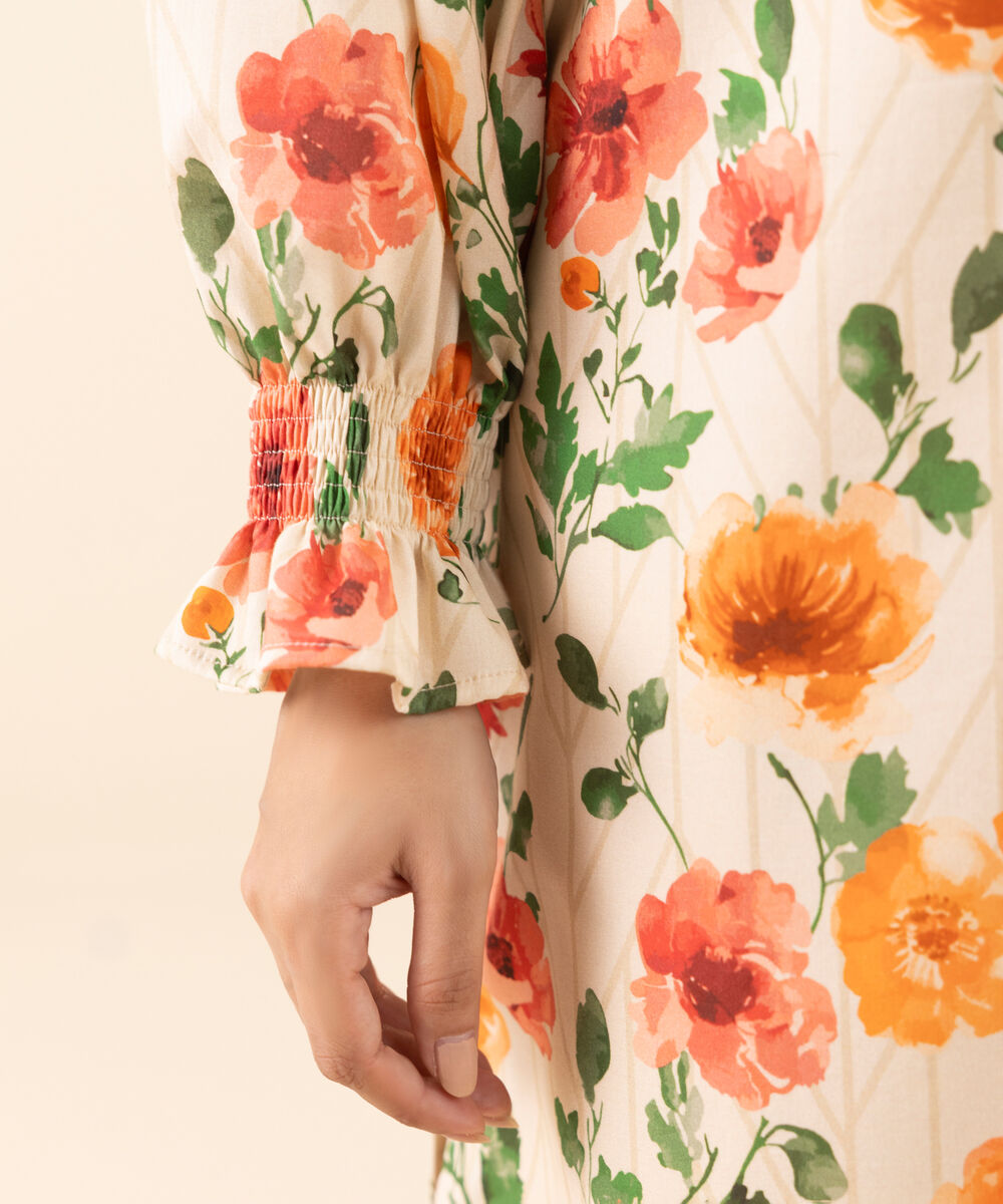 Women's Unstitched Lawn Printed Multi 3 Piece Suit