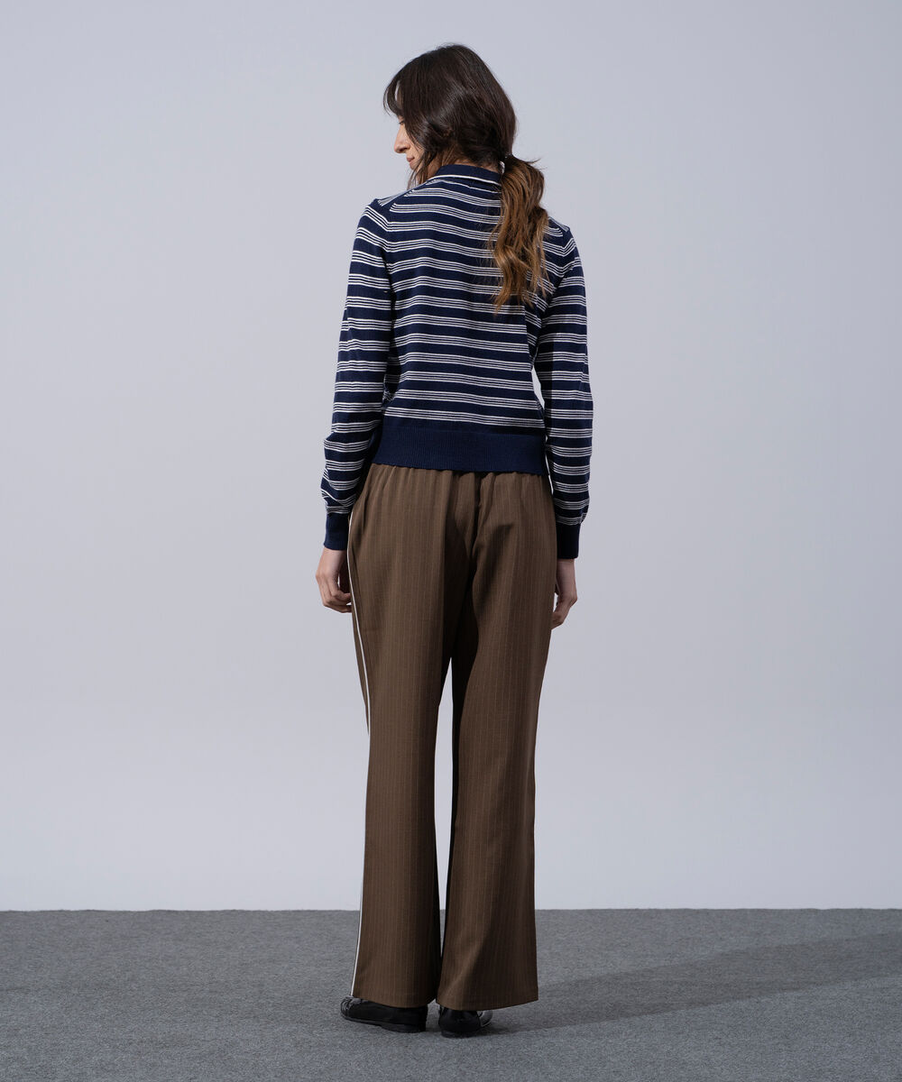 Women's Western Wear Brown Polyester Pull-On Drawstring Trousers