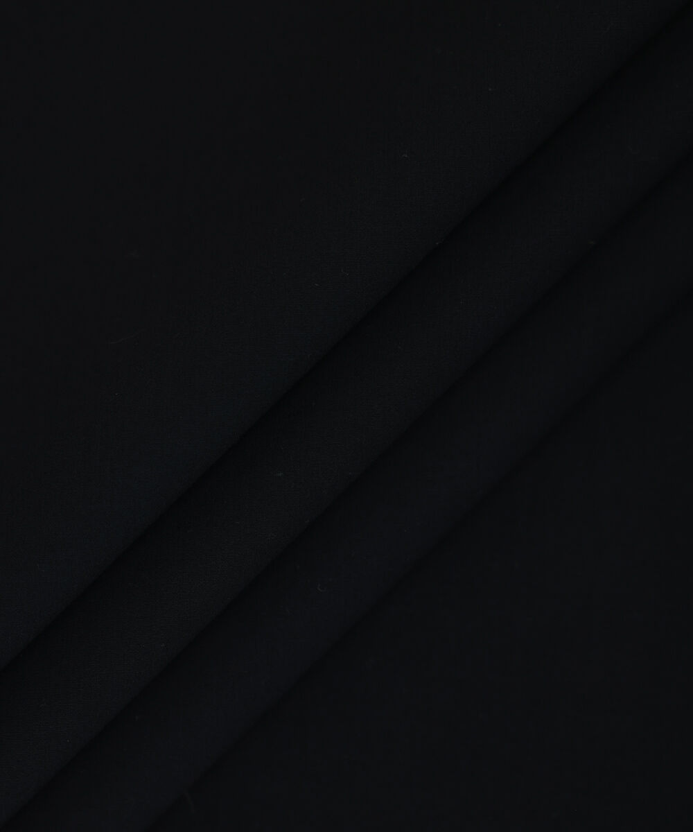 Men's Unstitched Premium Cotton Black Full Suit Fabric