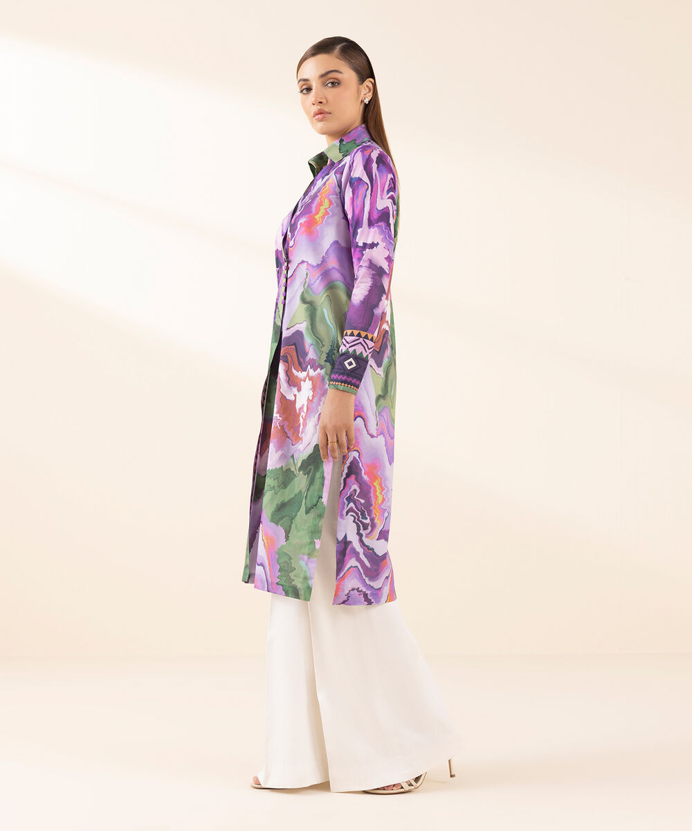 Women's Unstitched Lawn Printed Multi Shirt