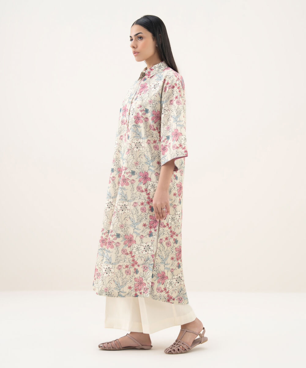 Women's Unstitched Lawn Printed Multi Shirt
