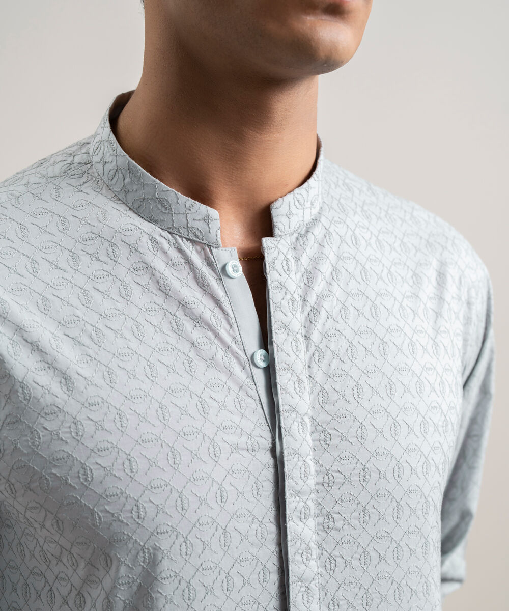 Men's Stitched Light Grey Kurta Trouser