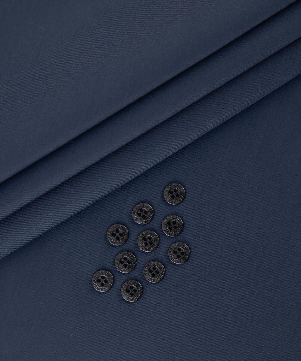 Men's Unstitched 2-Piece Luxury Wash & Wear Indigo Suit