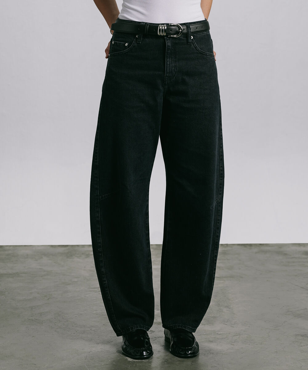 Women's Western Wear Grey Barrel Jeans