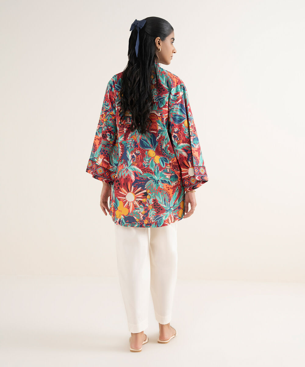 Women's Unstitched Lawn Printed Multi Shirt