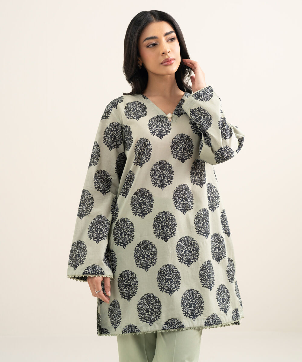 Women's RTW Lawn Printed Multi Straight Shirt