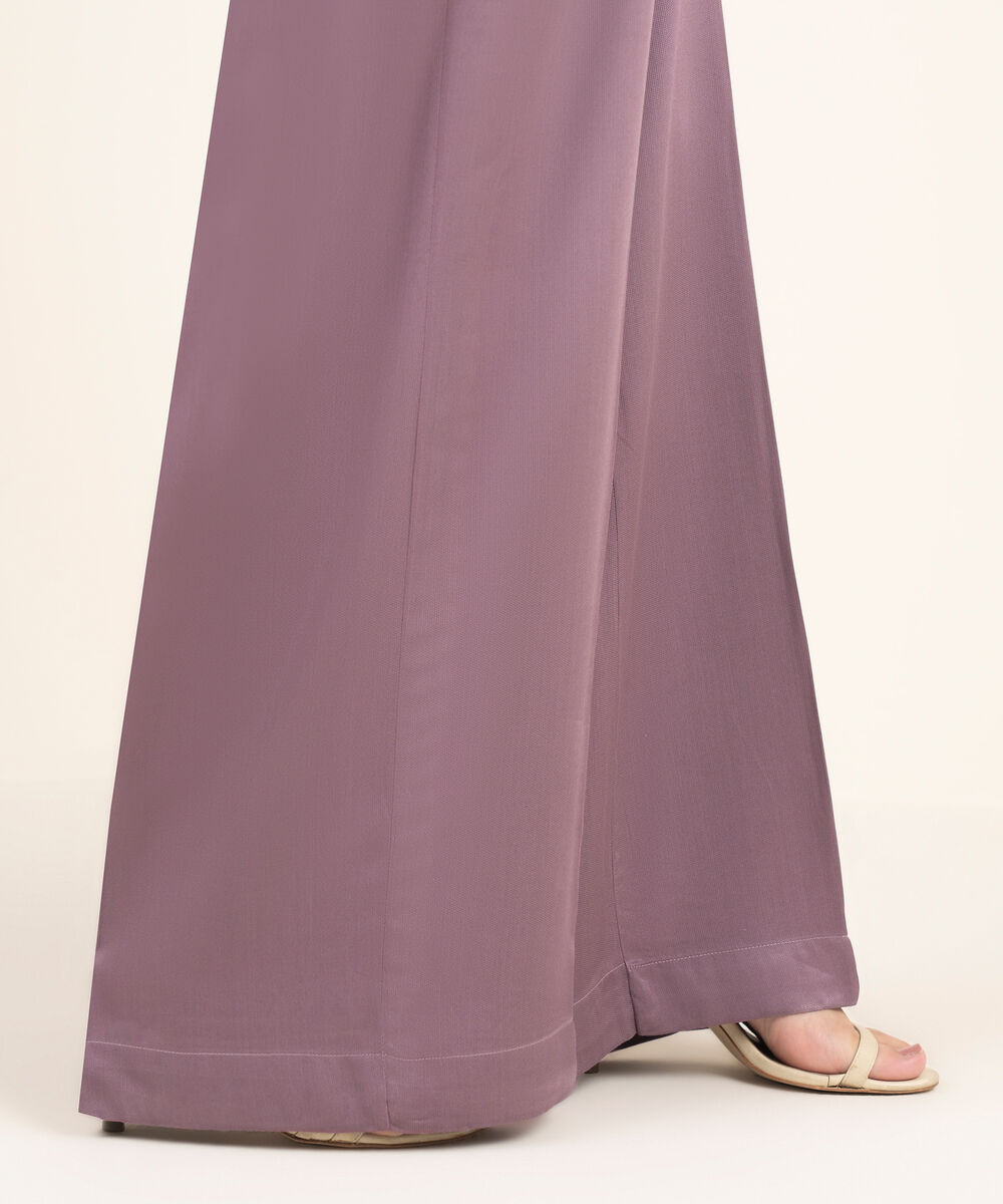 Women's RTW Bedford Solid Purple Culottes