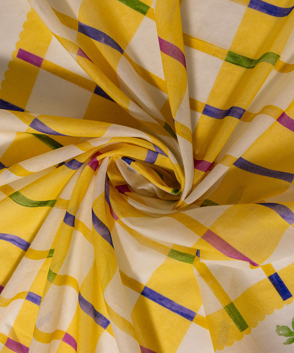 Lawn Printed Yellow Dupatta