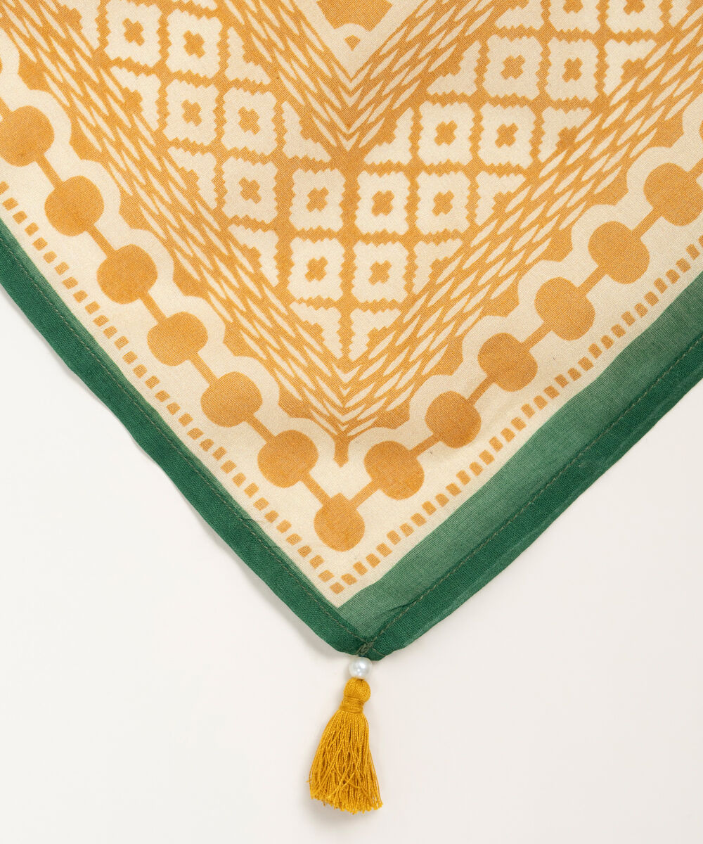 Lawn Printed Orange Dupatta