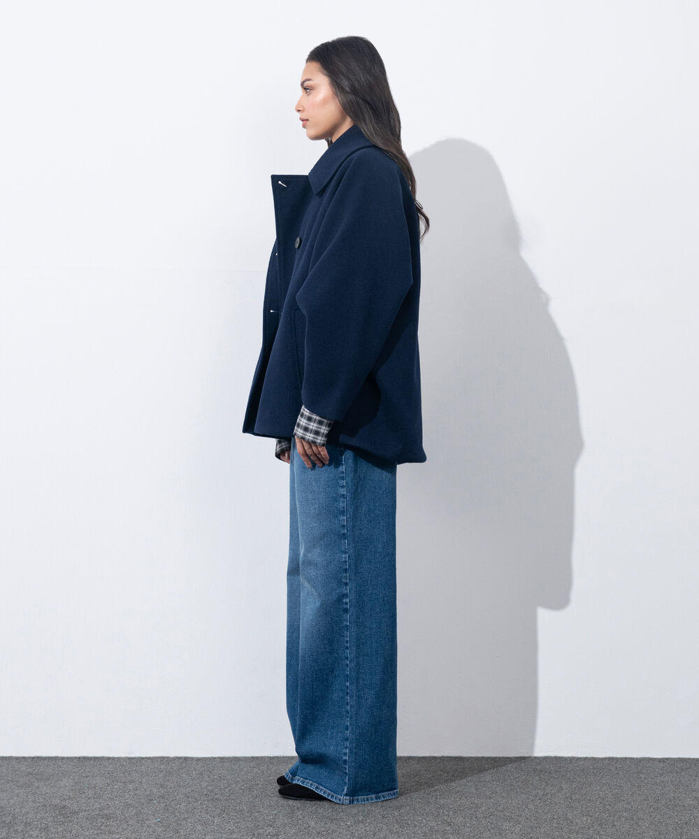 Women's Western Wear Blue Oversized Cape Coat