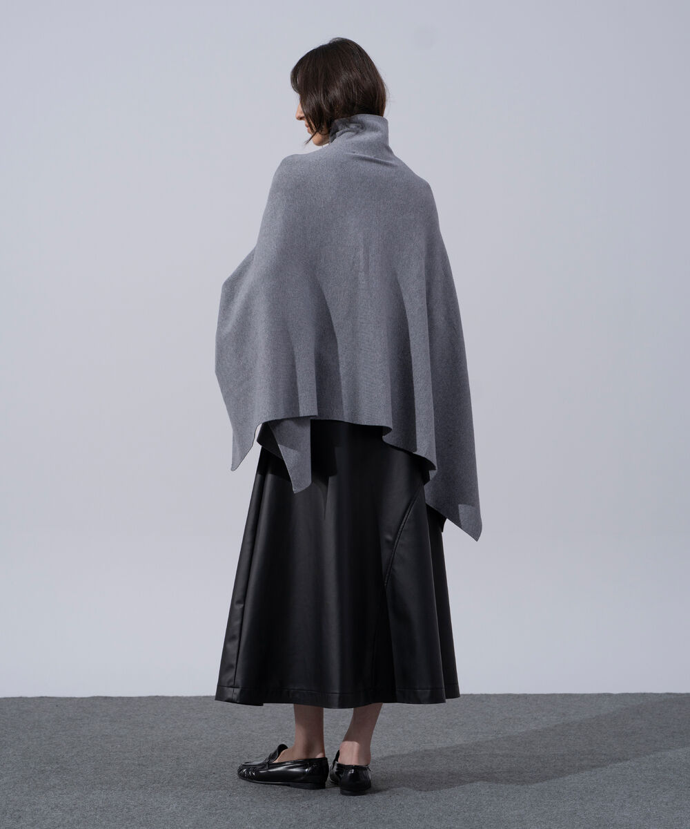 Women's Western Wear Grey Cape Knit Jumper