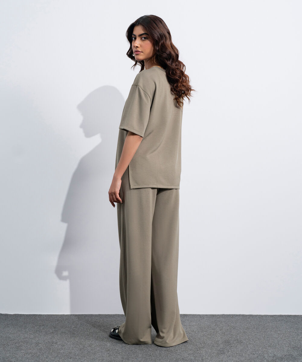 Women's Western Brown Soft Lux Loose Fit T-Shirt