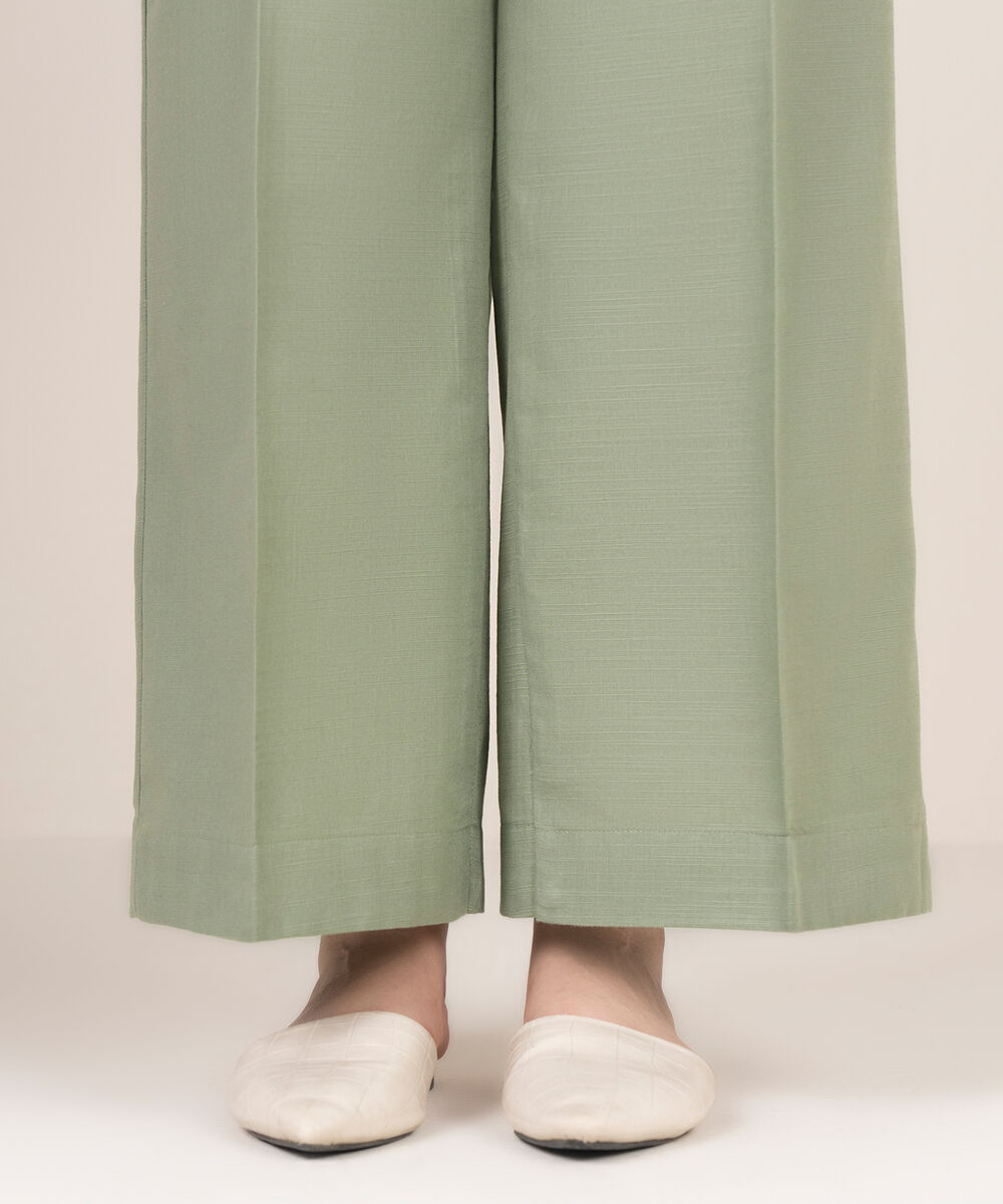 Women's RTW Khaddar Solid Grey Culottes