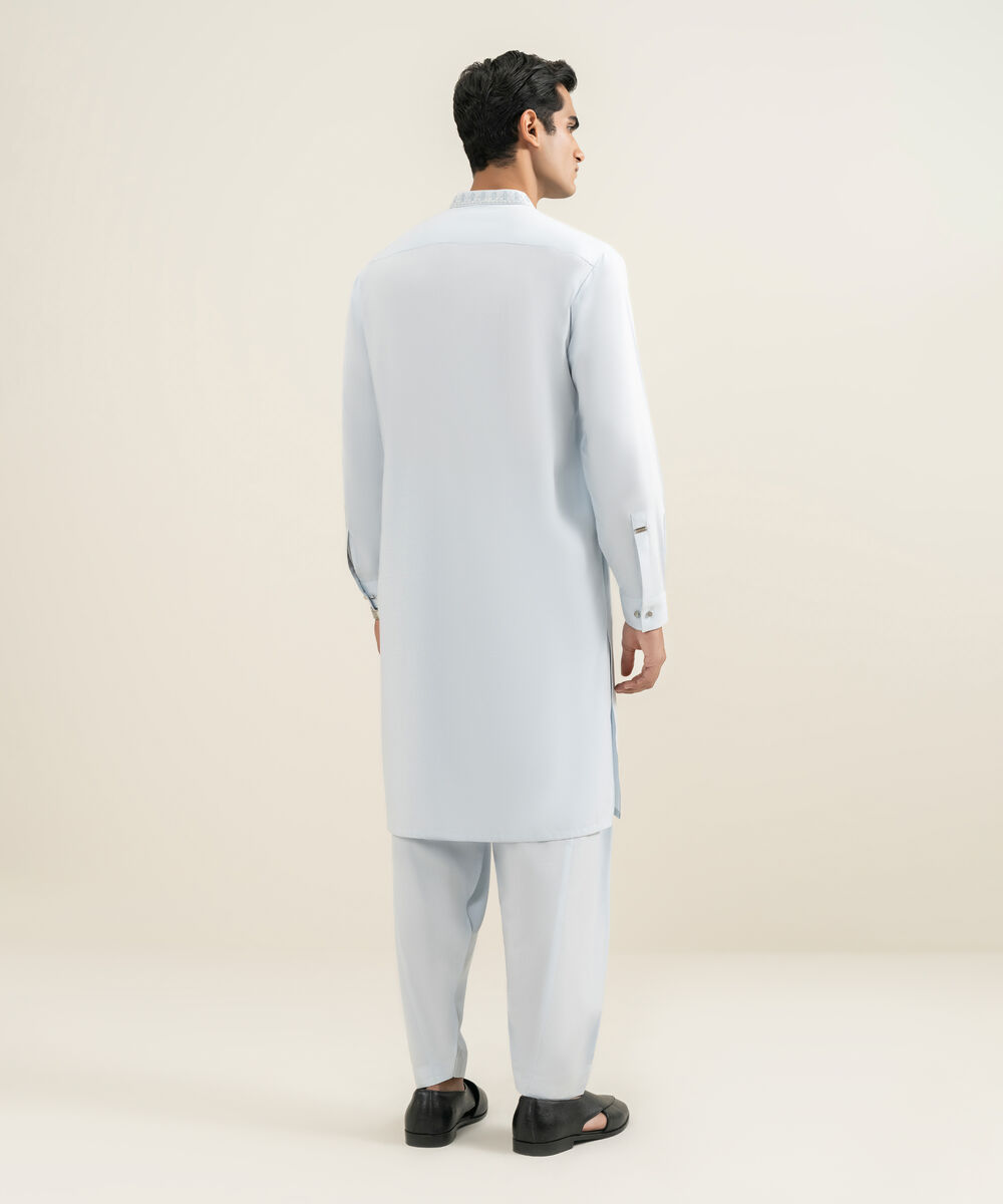 Men's sky blue Premium Wash & Wear Kameez Shalwar