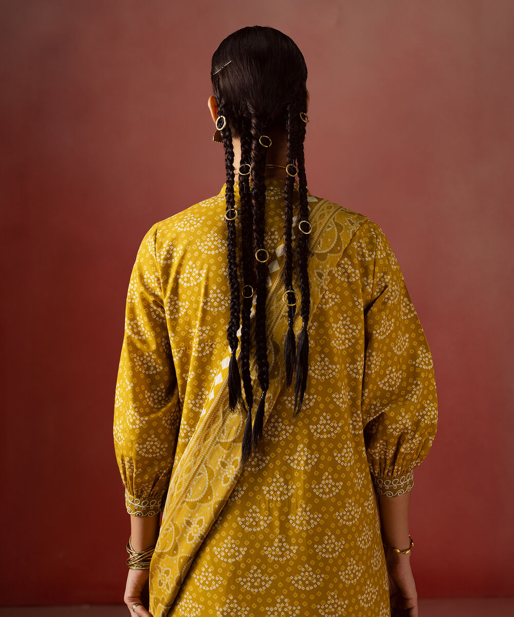 Women's Unstitched Lawn Embroidered Yellow 3 Piece Suit