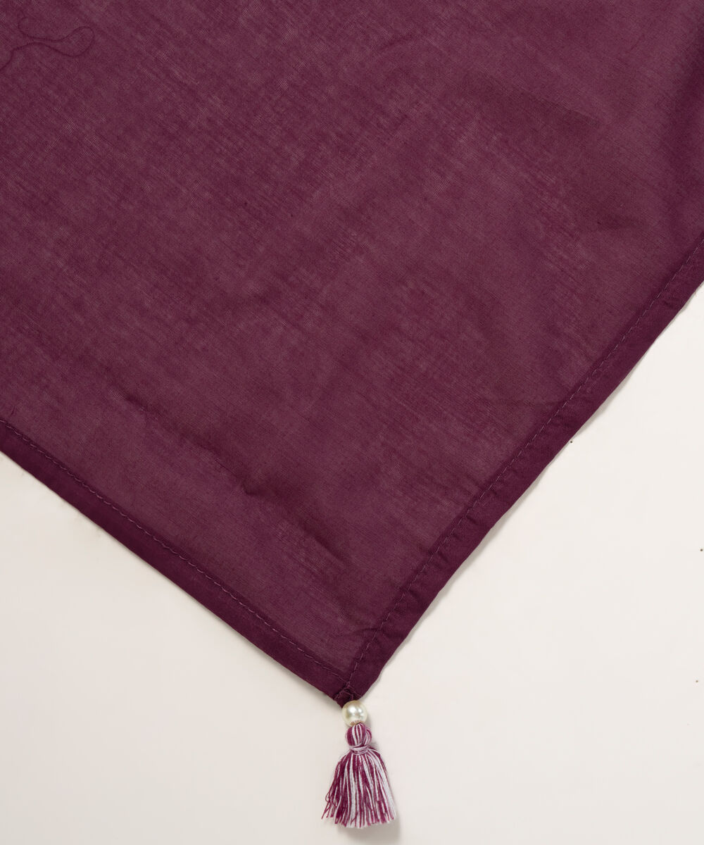Lawn Solid Purple Dupatta