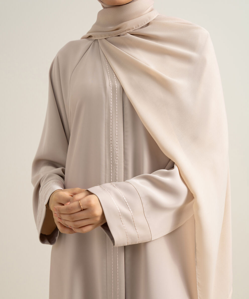 Women's Mauve Raglan Abaya