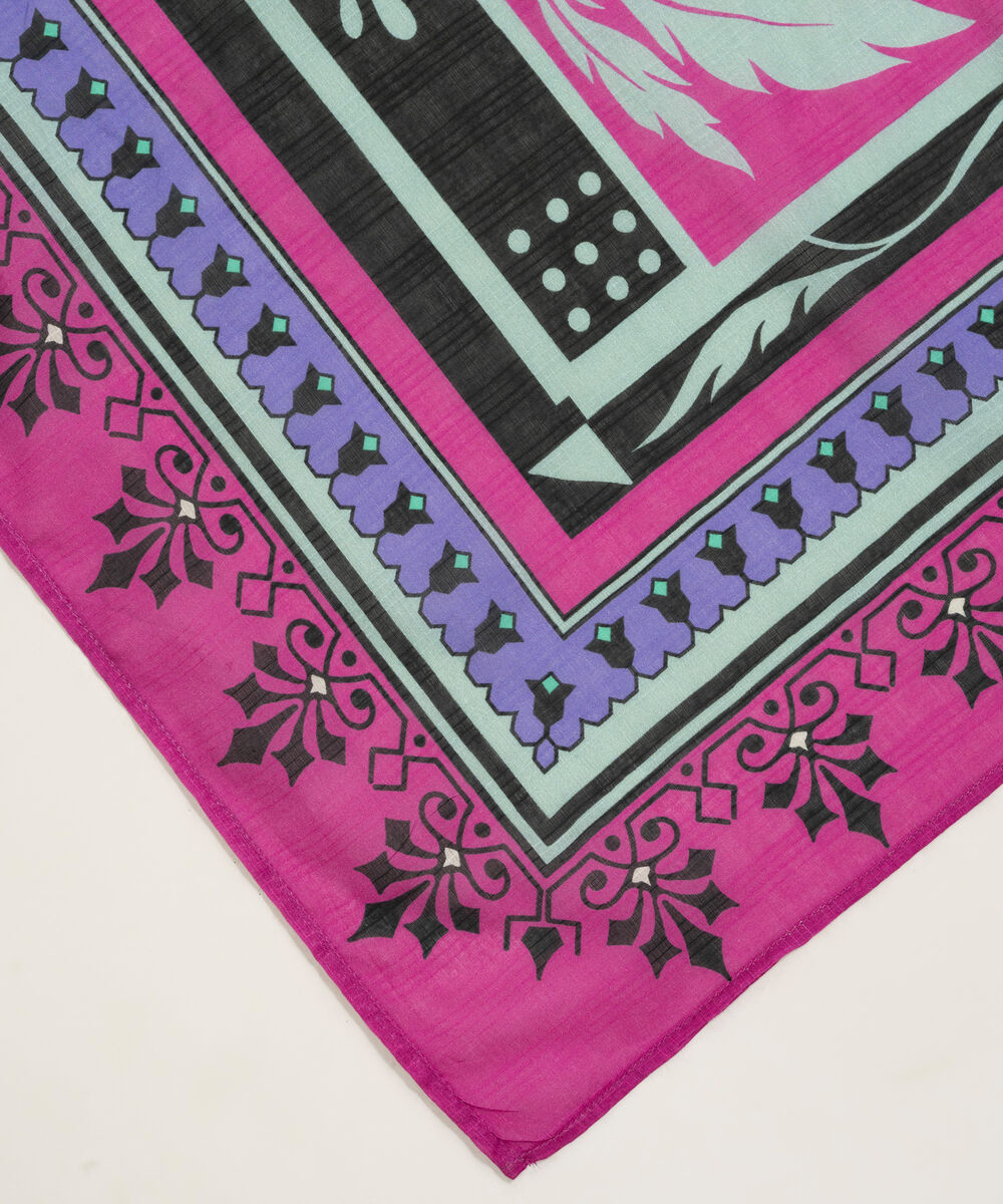 Textured Voile Printed Dupatta