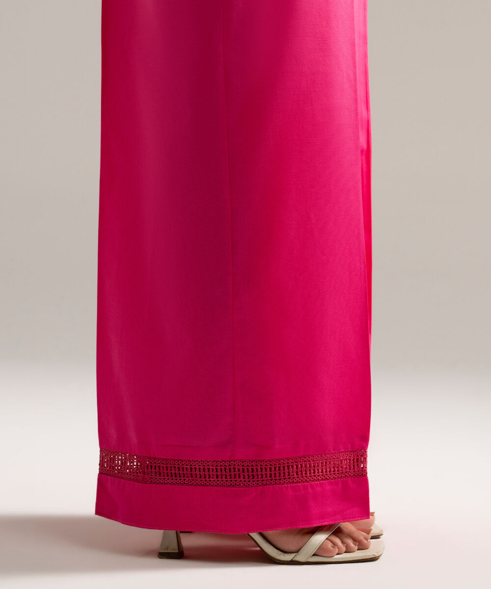 Women's RTW Cambric Solid Pink Culottes
