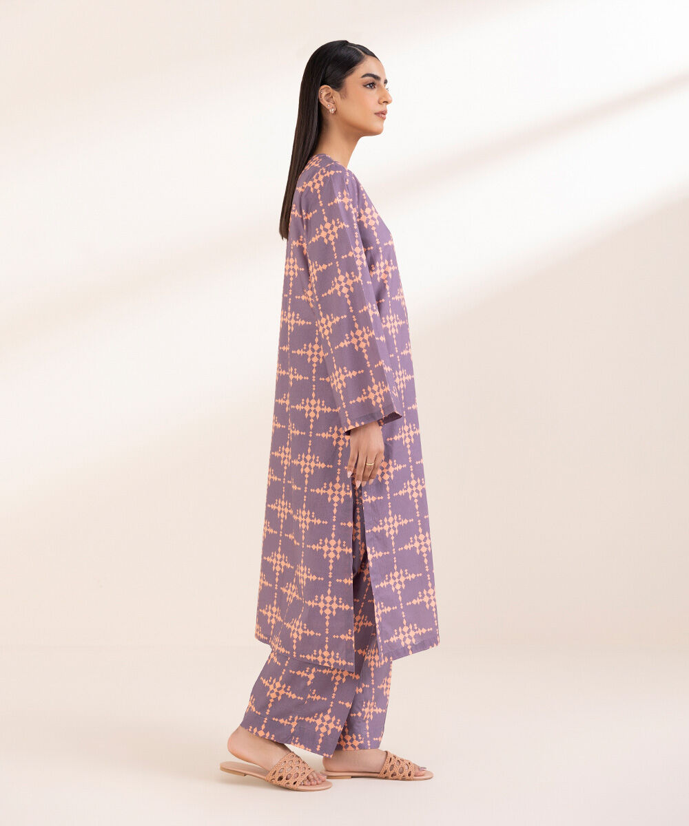 Women's Pret Lawn Purple Printed A-Line Shirt