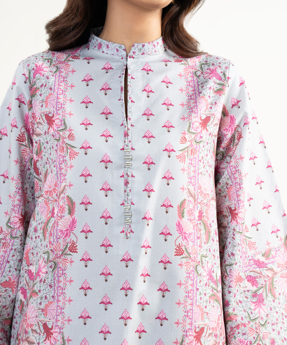 Women's Unstitched Lawn Printed Multi 3 Piece Suit