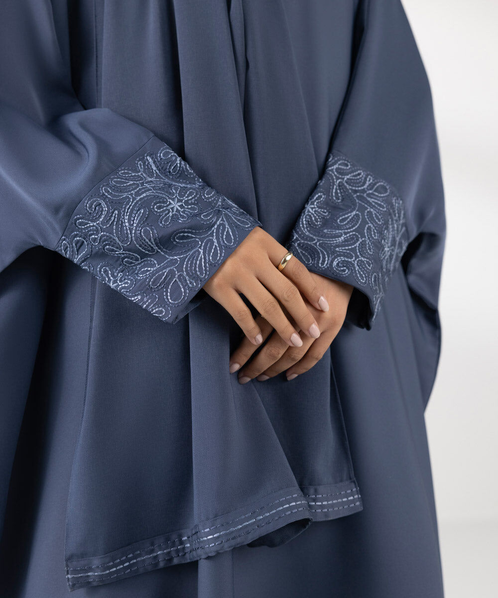 Woman - Blue Kaftan Abaya Set