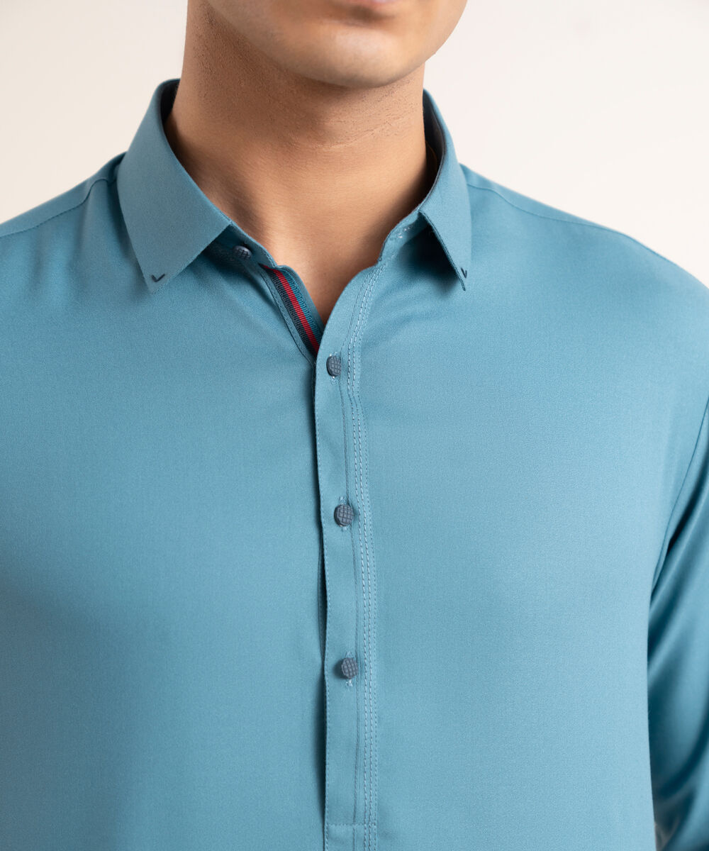 Men's Stitched Premium Wash & Wear Blue Suit