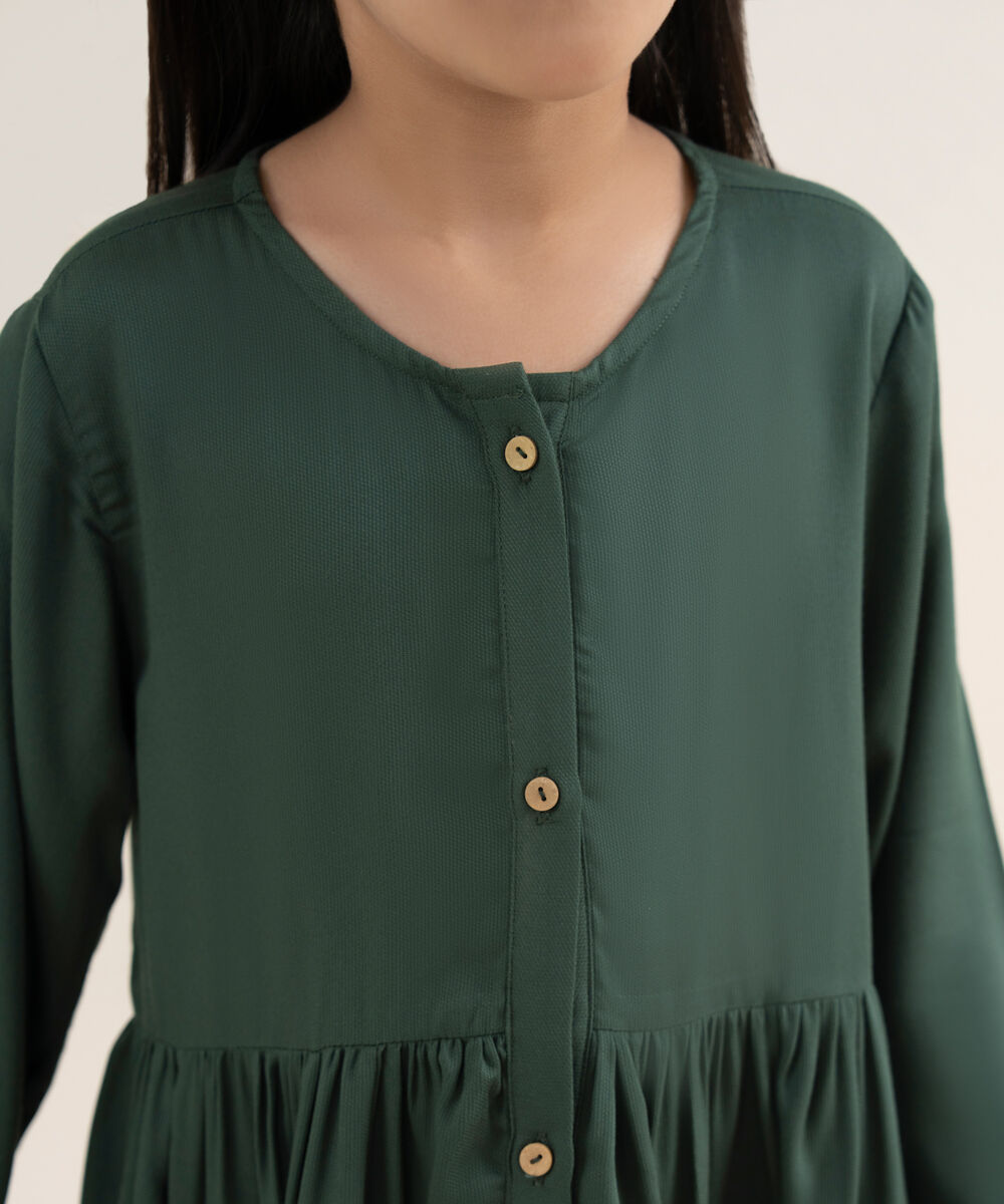 Girl's Bedford Solid Green 2 Piece Set