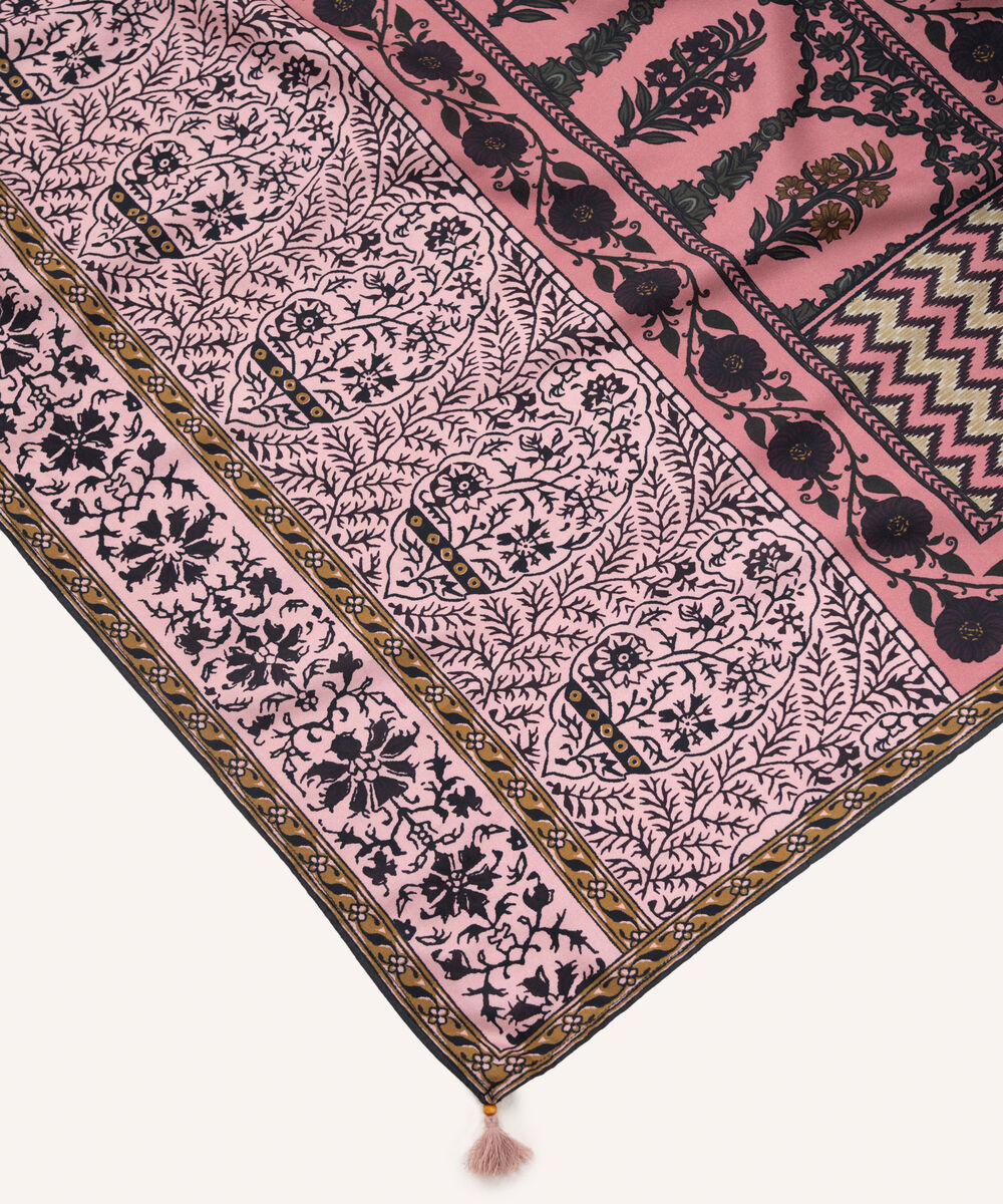 Linen Viscose Printed Pink Dupatta