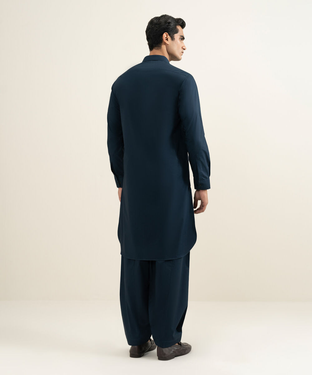 Men's navy 100% Cotton Kameez Shalwar