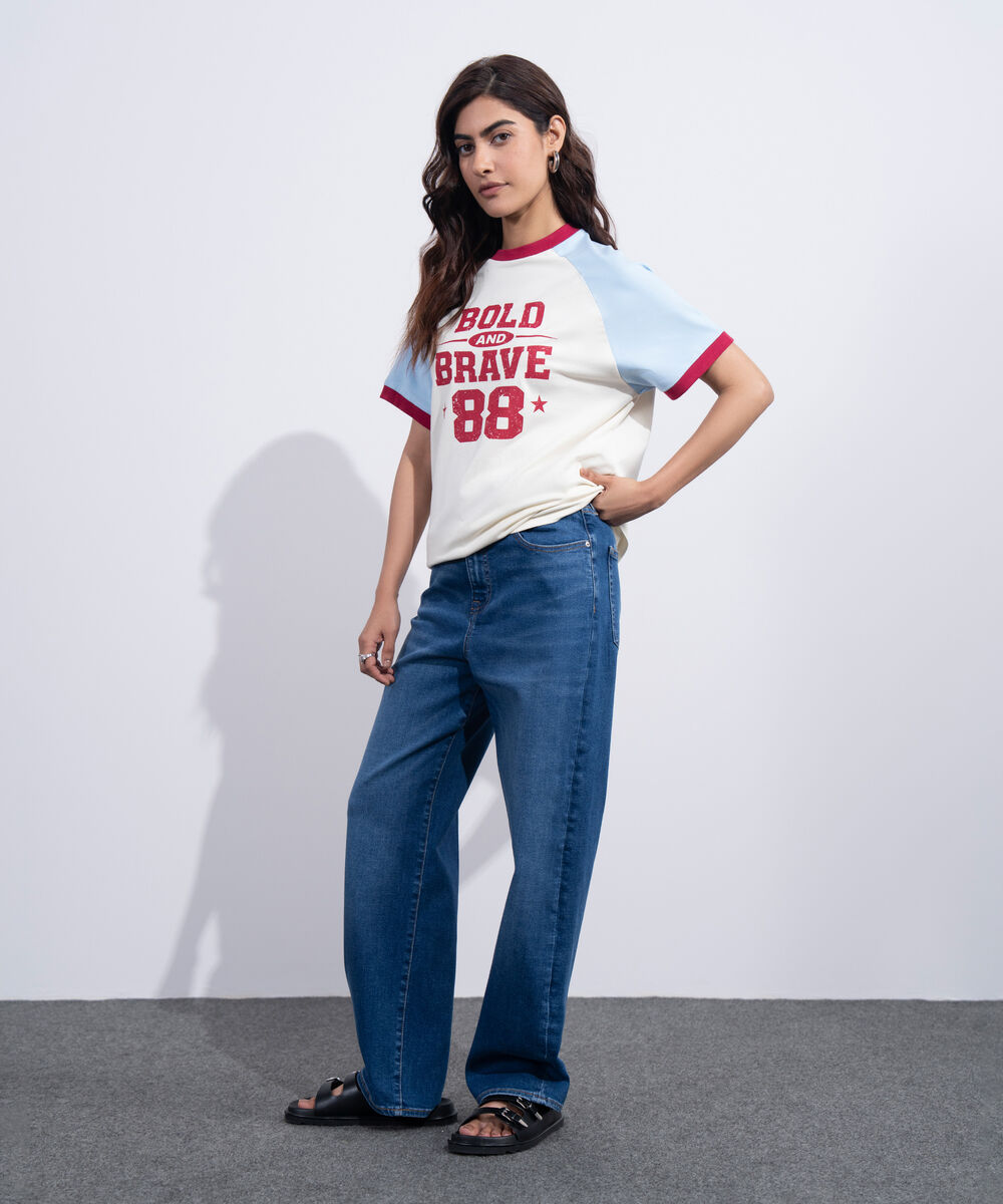 Women's Western Multi Ringer T-Shirt With Graphic