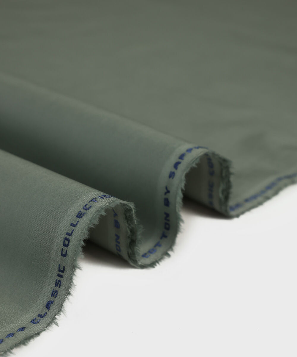 Men's Unstitched Premium Cotton Grey Full Suit Fabric