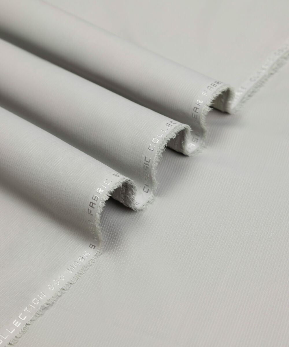 Men's Unstitched Two-Piece Medium Cream Premium Wash & Wear Dobby Suit