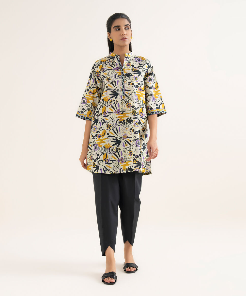 Women's Unstitched Lawn Printed Multi Shirt